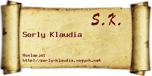 Serly Klaudia névjegykártya